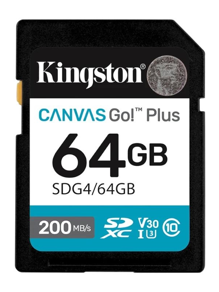 Kingston Canvas Go! Plus 4 SD 64GB class 10 U3 V30 1