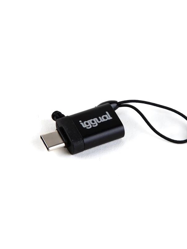 iggual Adaptador USB OTG tipo C a USB-A 3.1 negro 1