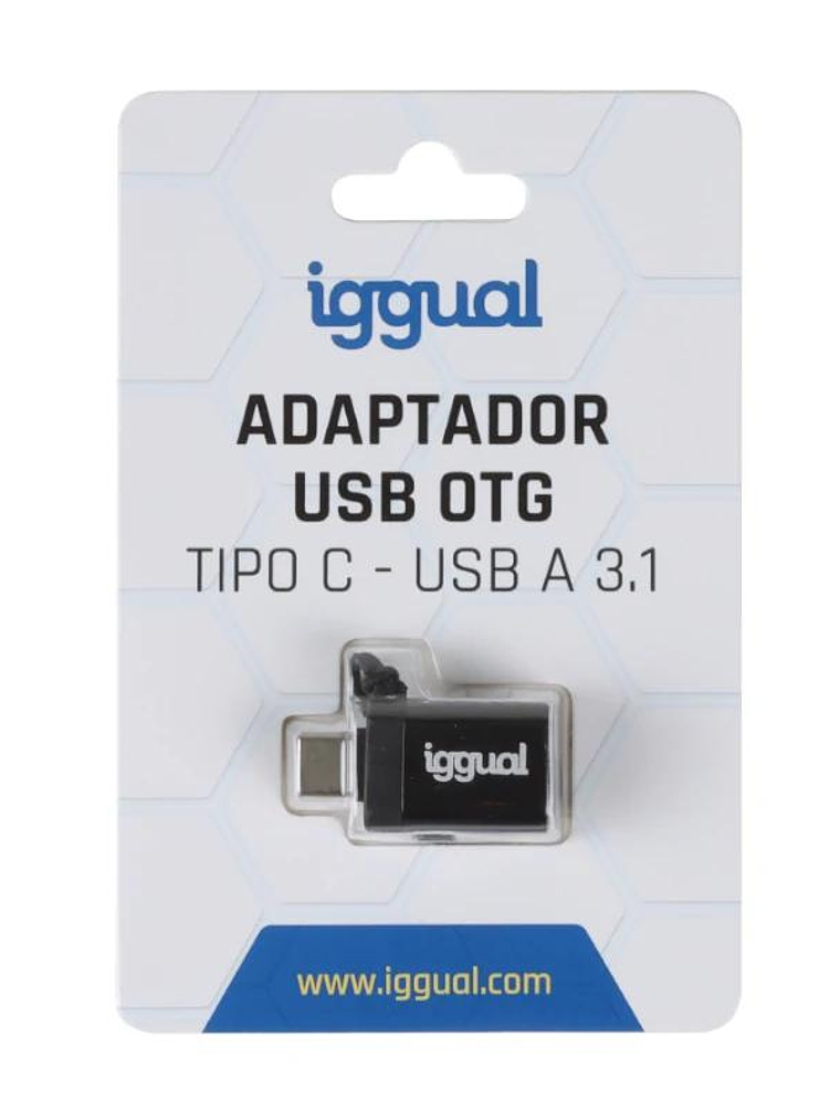 iggual Adaptador USB OTG tipo C a USB-A 3.1 negro 4