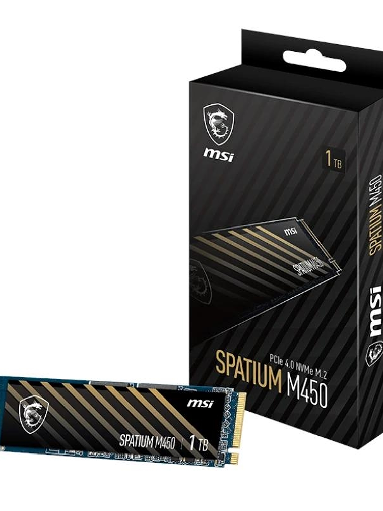 MSI SSD Spatium M450 1Tb PCIe 4.0 NVMe 3400 Mb-s 1