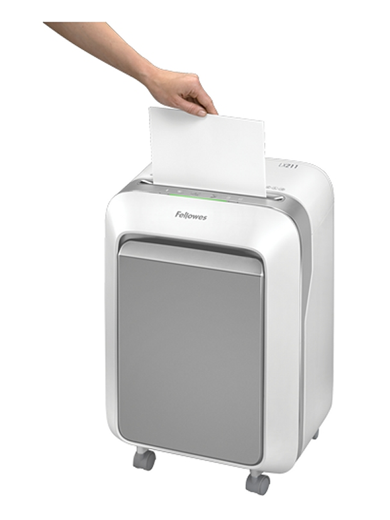 Fellowes Destructora LX211 Blanca microcor. 2x12mm 3