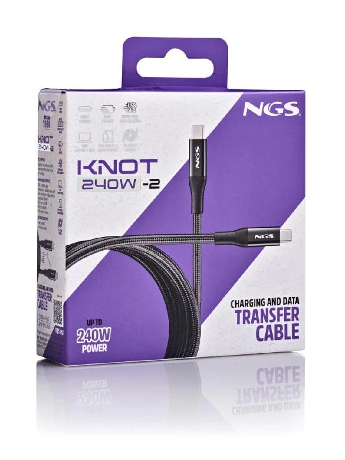 NGS CABLE CARGA RAPIDA USB A-USB-C 2.0 1MT 40GBPS 3