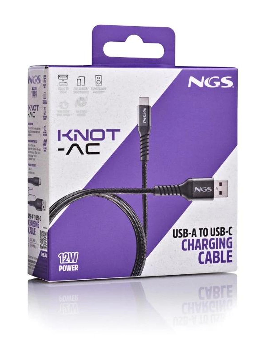 NGS CABLE CARGA RAPIDA USB A-USB-C 2.0 1MT 480BPS 4