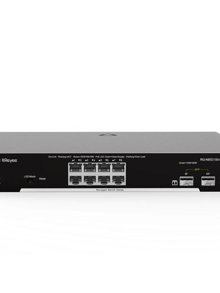 Reyee Switch L2 8xGb PoE+ 2xSFP Slots Rack 1
