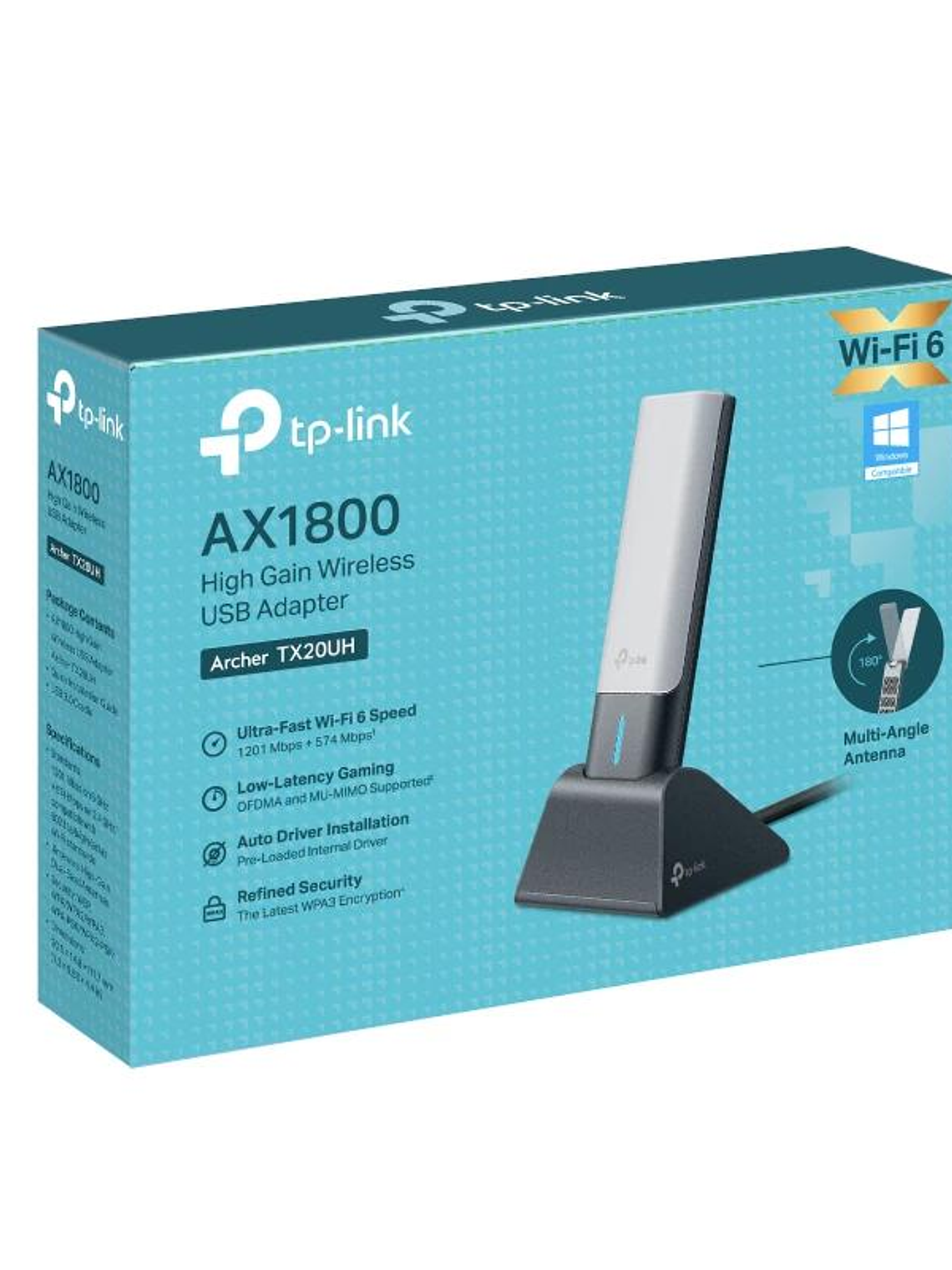 TP-Link Archer TX20UH Adaptador USB WiFi6 AX1800 4