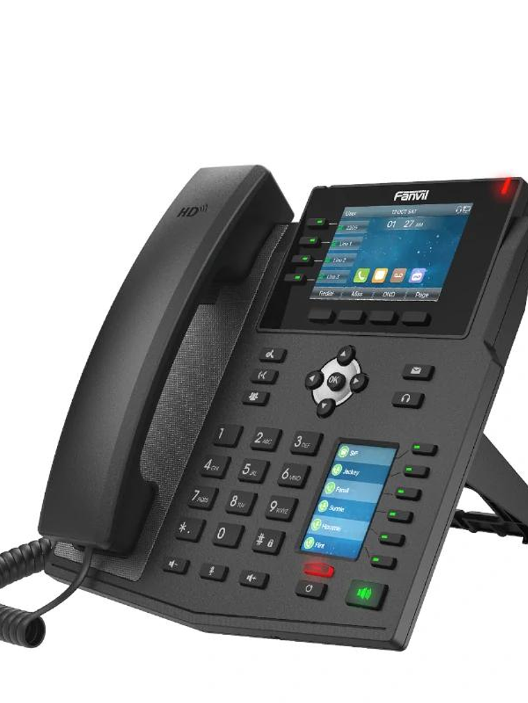 Fanvil X5U, 16 líneas SIP, 1 pantalla lateral 2