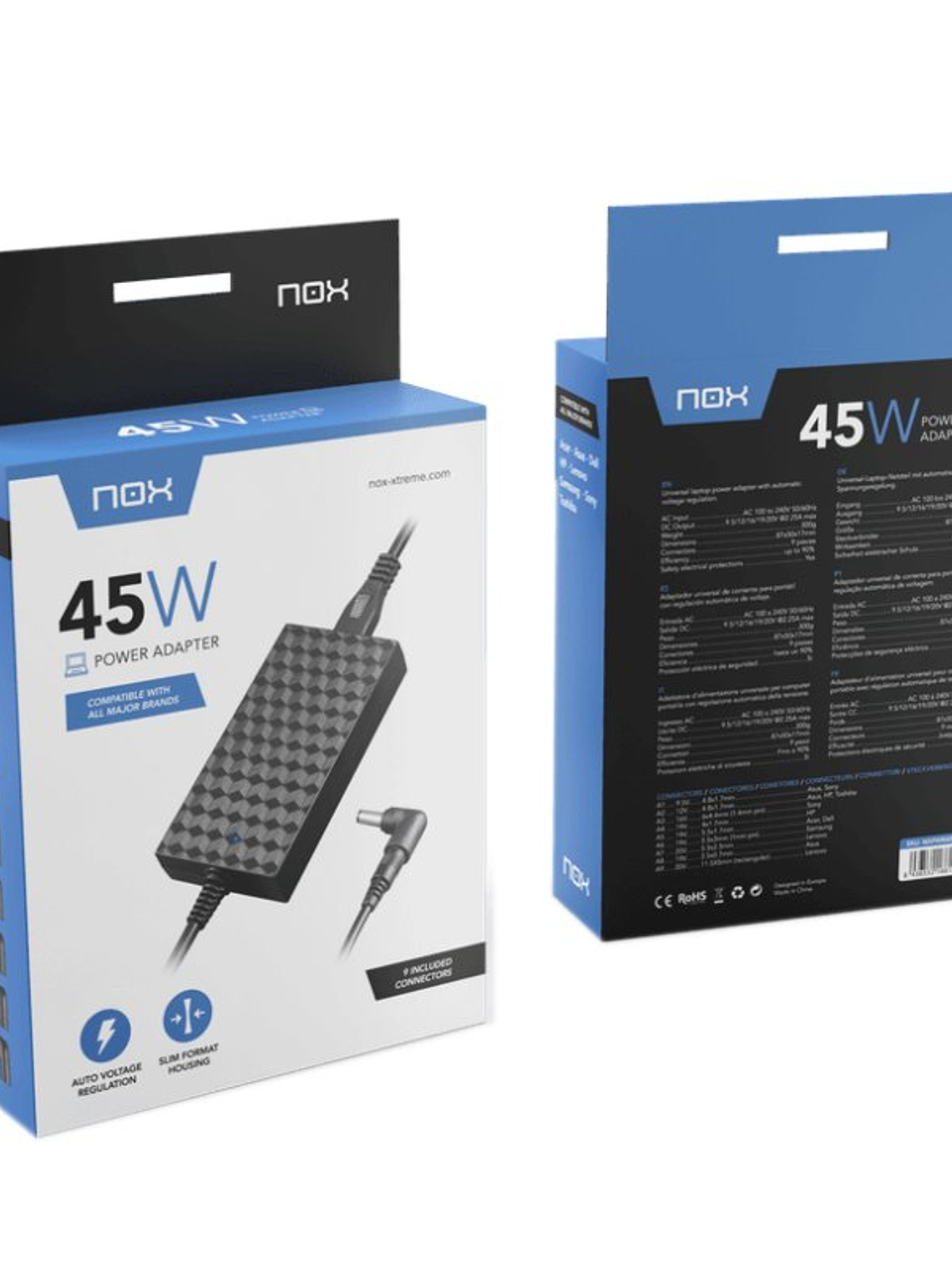 Nox Cargador de portátil 45W 2