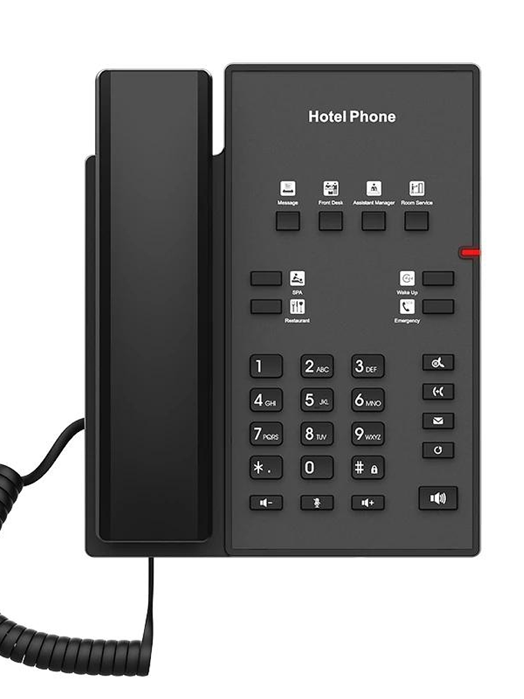 Fanvil H1, teléfono de hotel, 2 teclas de línea 1