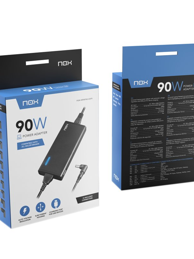 Nox Cargador para portátil 90W USB 4