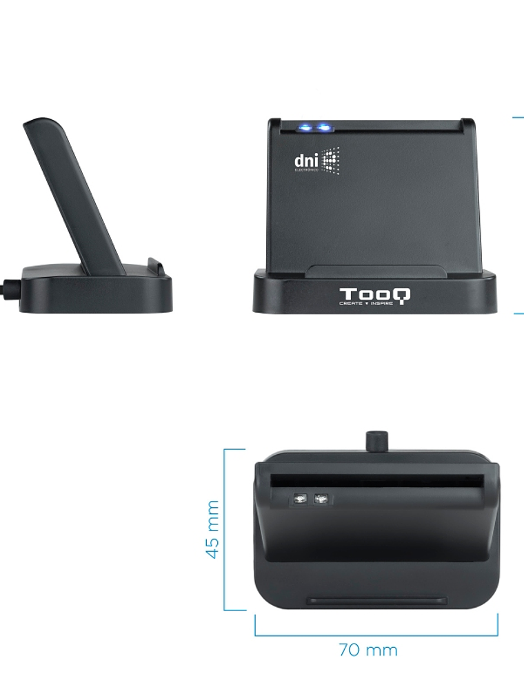 Tooq Lector de tarjetas DNIE VISION USB 2.0 3