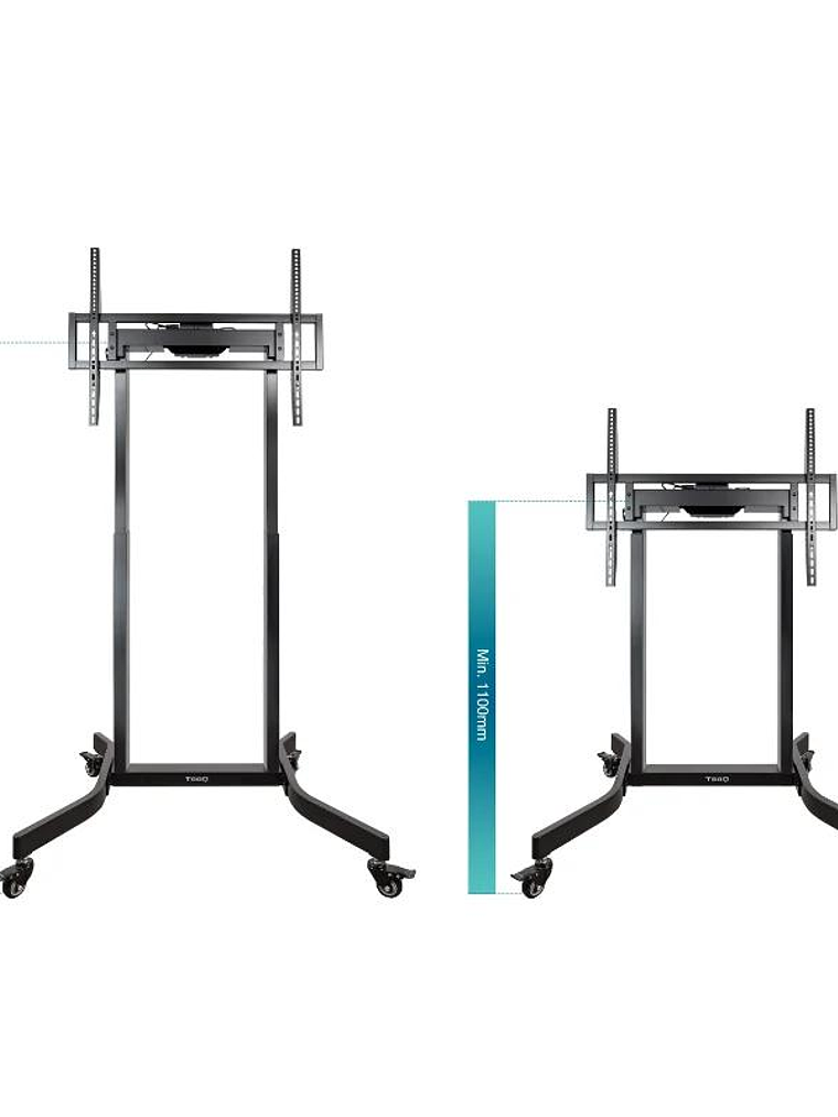 Tooq Soporte suelo ruedas eléctrico Lux 55