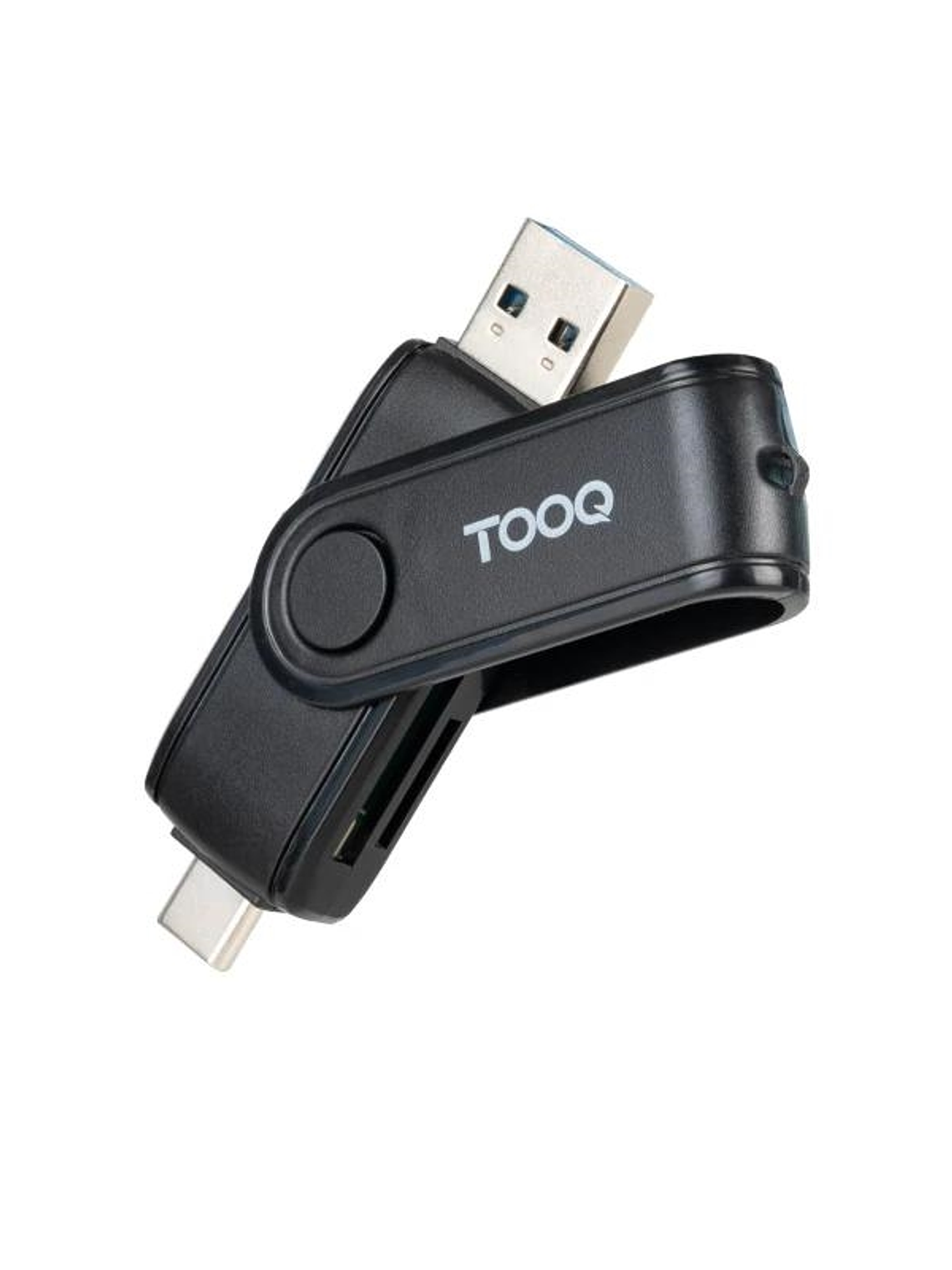 Tooq TQR-3003B Lector USB-C 2.0+USB-A 3.0 SD/TF 1