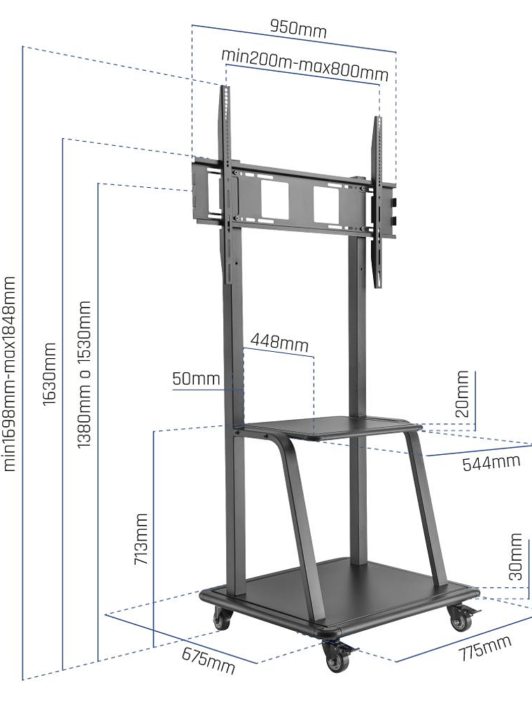 iggual GOLIAT Soporte TV con ruedas 37