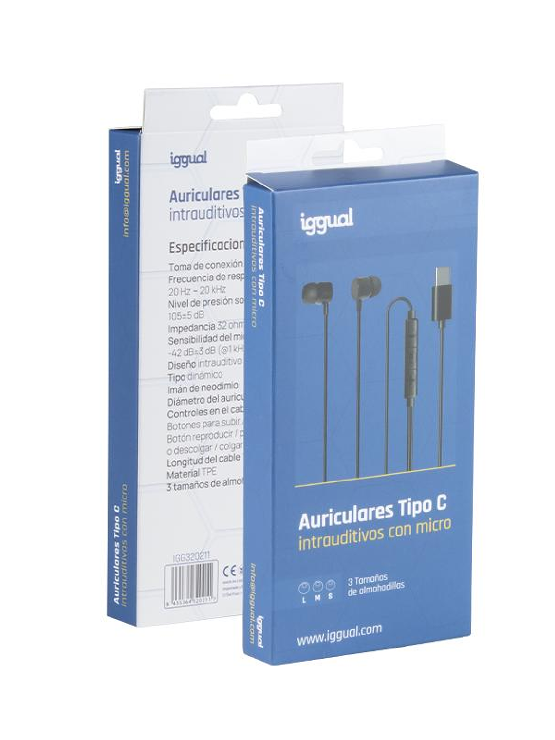 iggual Auriculares tipo C intrauditivos con micro 3