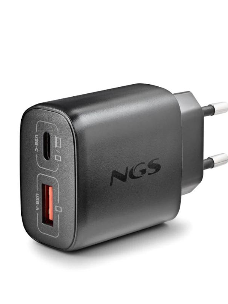 NGS CARGADOR GAN ULTRARAPIDO 45W USB-C+ USB-A 2