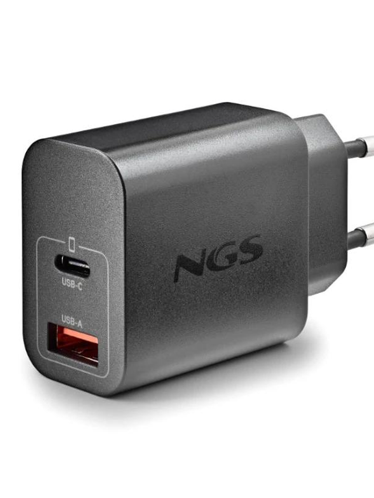 NGS CARGADOR GAN ULTRARAPIDO 20W USB-C+ USB-A 2