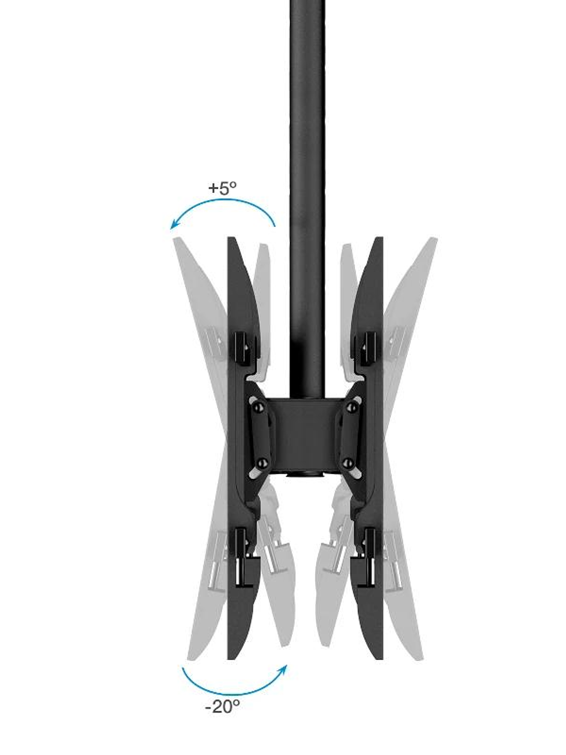 Tooq LPCE2286TSLI-XL-B Soporte techo 2 TV 43