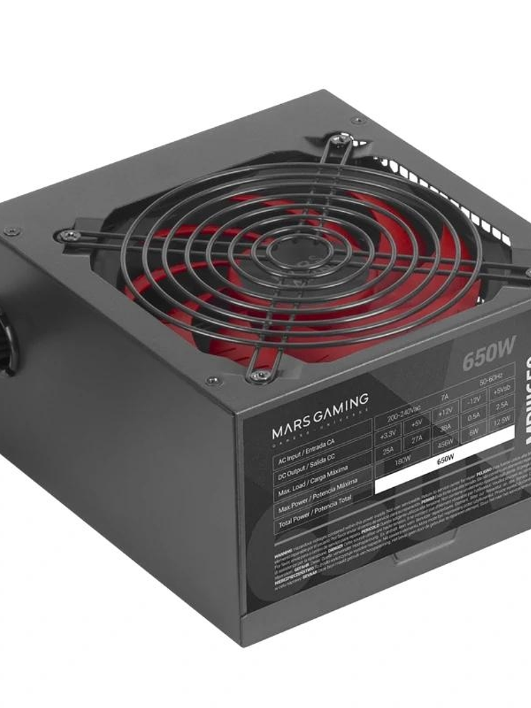 MARS GAMING Fuente Alimentacion MPIII 650W,Silent 1