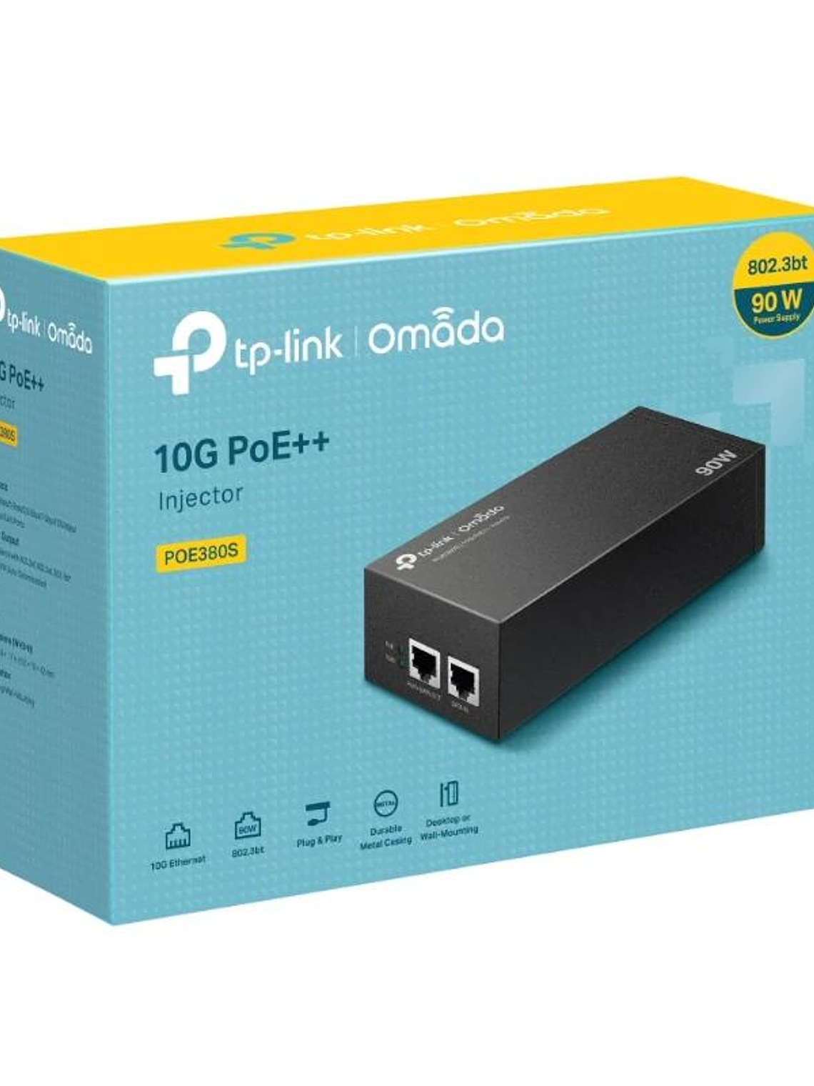 TP-Link POE380S Omada 10G PoE++ Inyector 90W 2