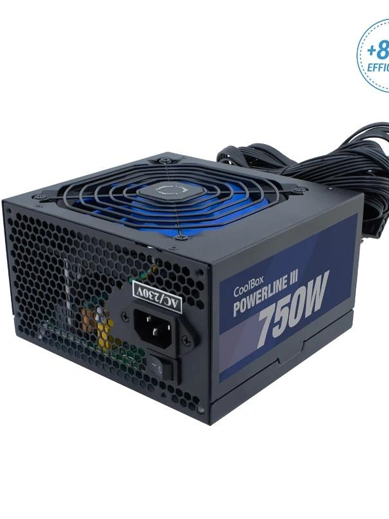 COOLBOX FUENTE ALIM ATX  POWERLINE3 750W 85%EFI 1