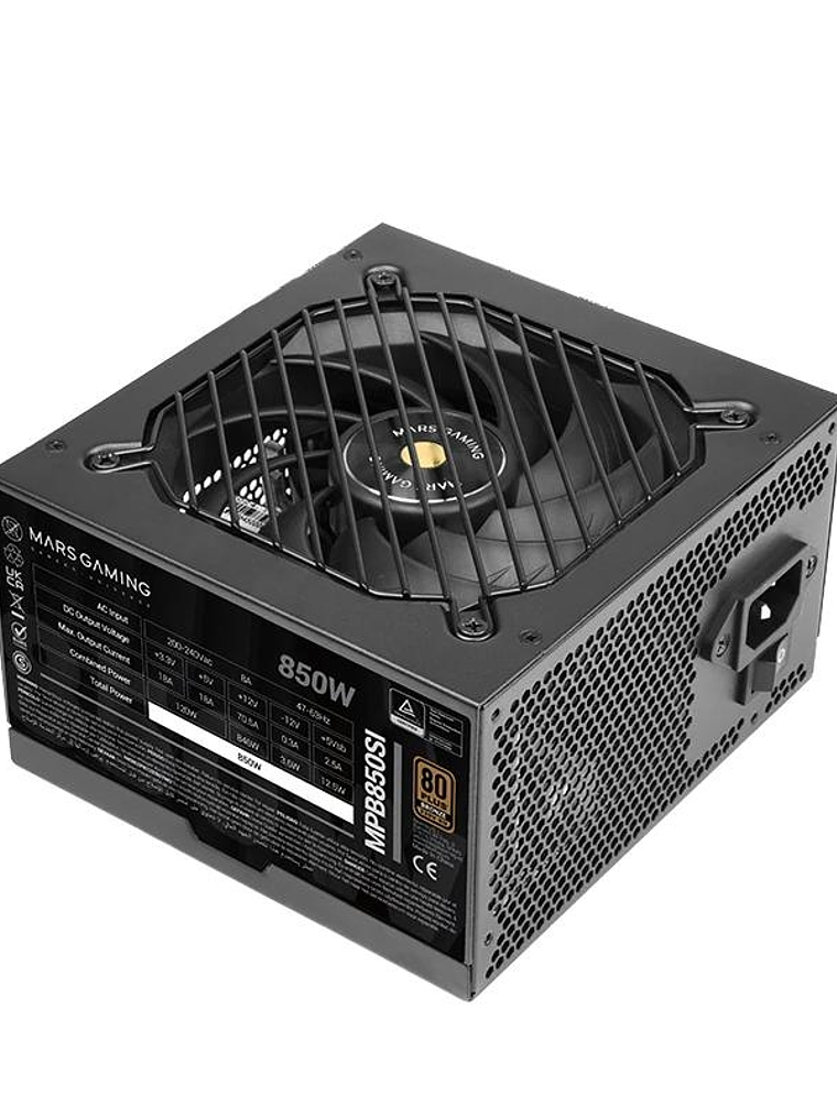 MARS GAMING PSU 850W,DC-DC & SMD TECH,7A GARANTÍA 1