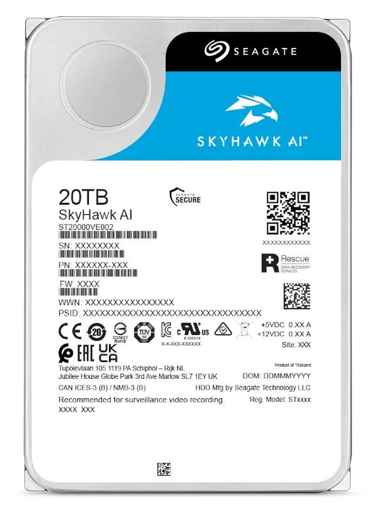 Seagate SkyHawk AI ST20000VE003 20TB 3.5