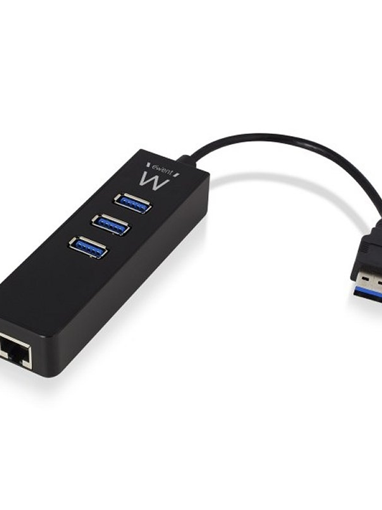 EWENT EW1140 Hub 3 puertos 3.1+ 1Gbps 1