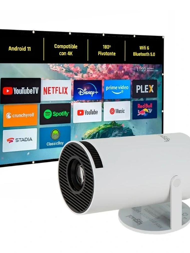 iggual Pack mini proyector + pantalla 120