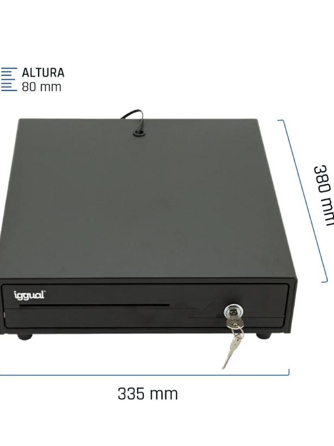 iggual Cajón Portamonedas IRON-10 38cm 4+6 negro 2