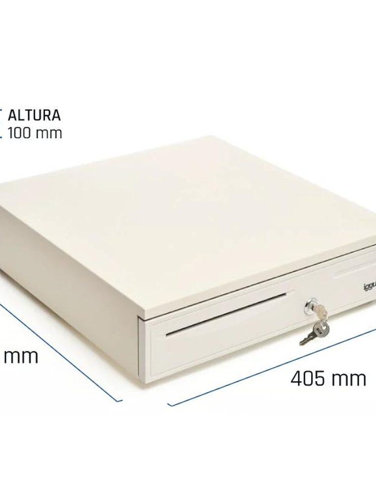 iggual Cajón Portamonedas IRON-50W 42cm 5+8 blanco 2