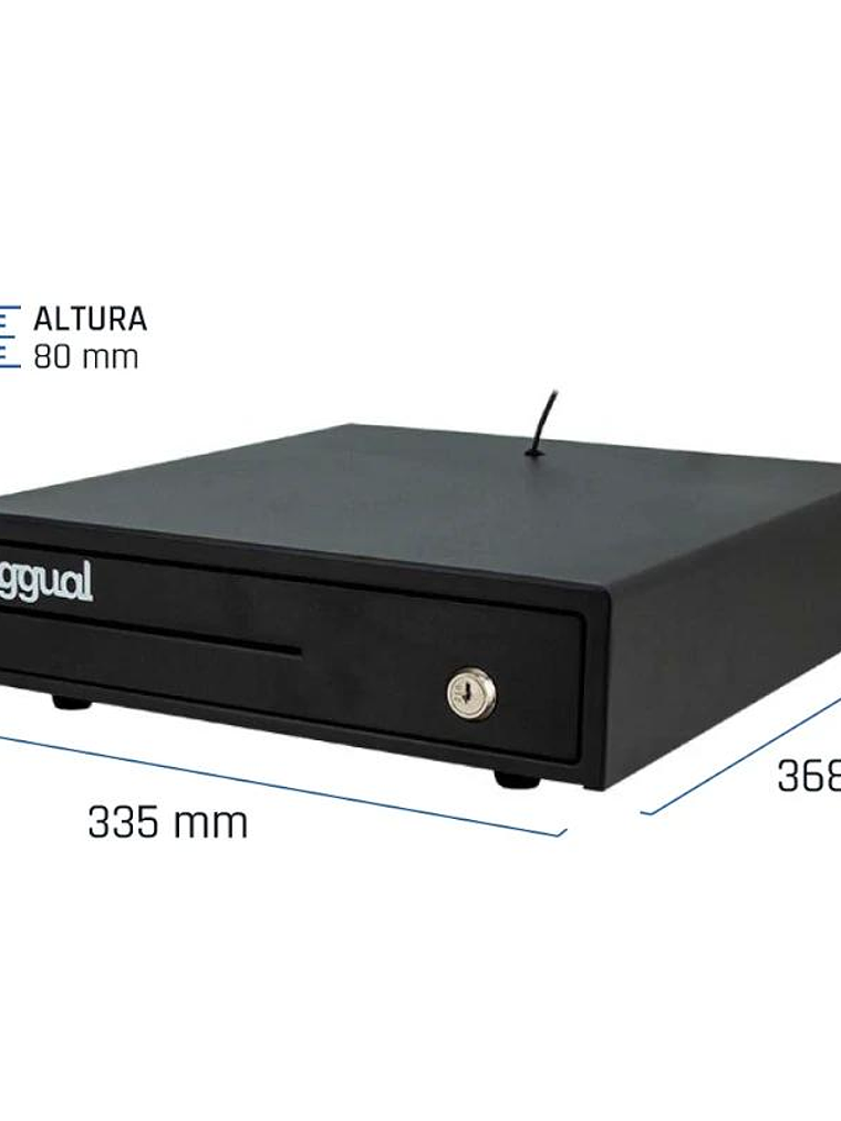iggual Cajón Portamonedas IRON-15 37cm 4+8 negro 2