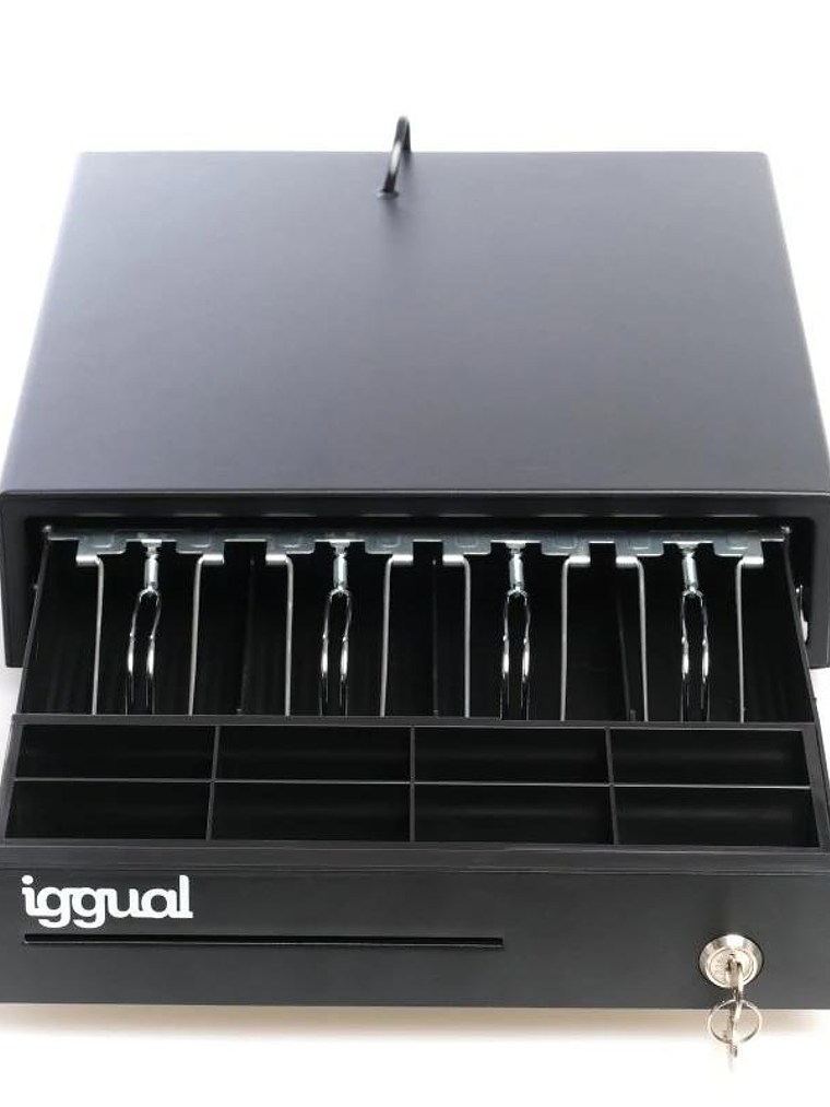 iggual Cajón Portamonedas IRON-15 37cm 4+8 negro 4