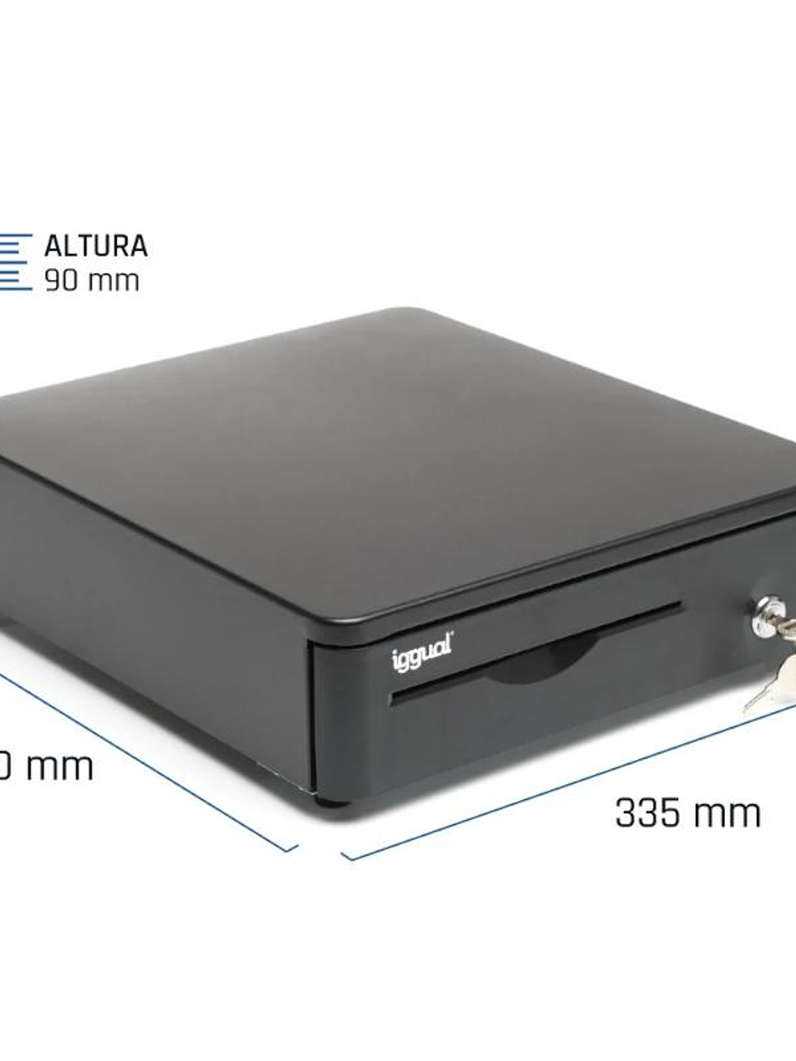 iggual Cajón Portamonedas IRON-10R 38cm 4+5 negro 2