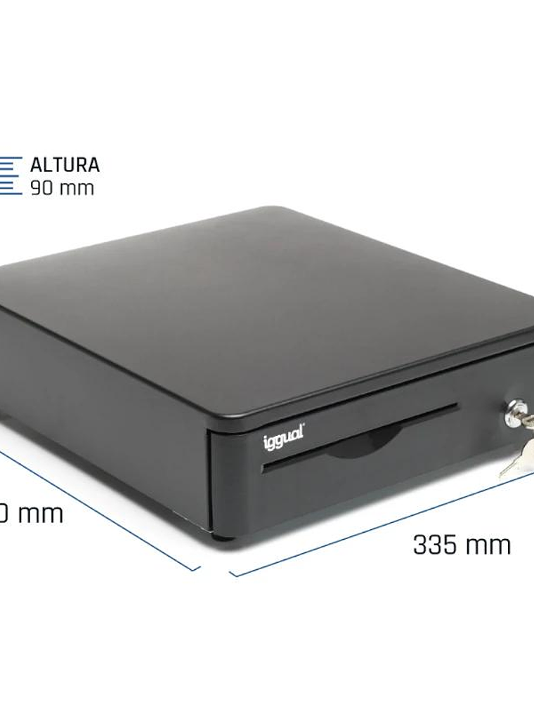 iggual Cajón Portamonedas IRON-10R 38cm 4+5 negro 2