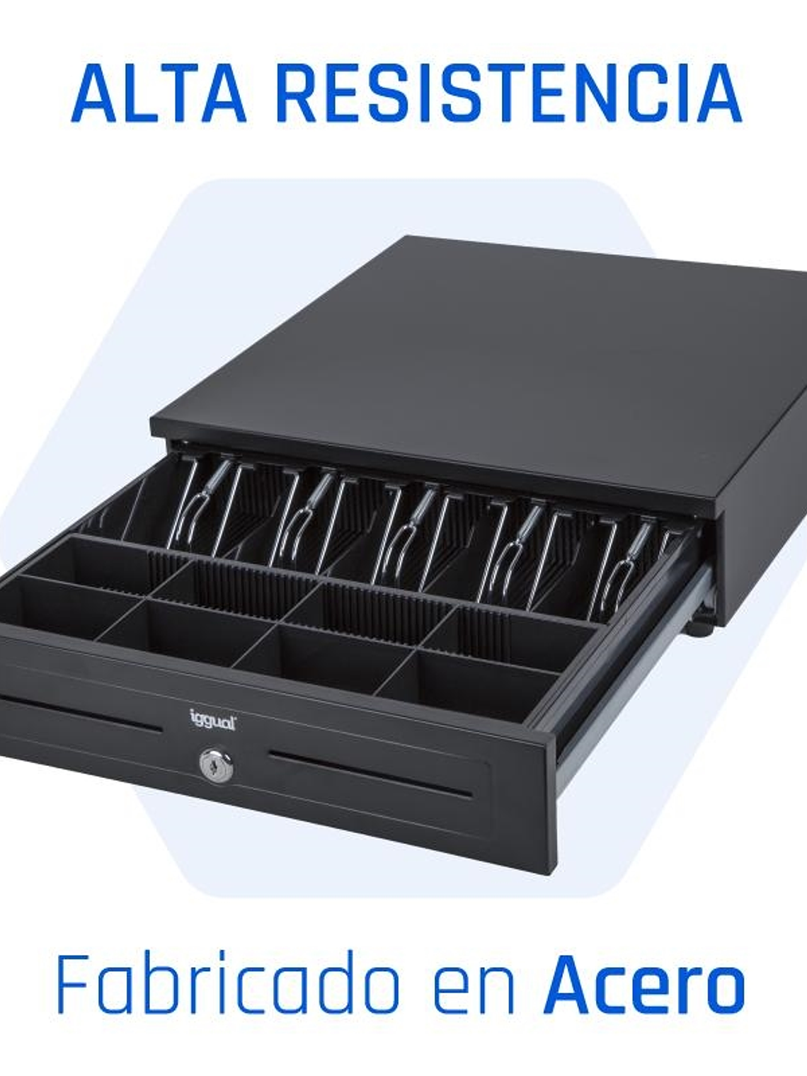 iggual Cajón portamonedas IRON-HD 41cm 5+8 negro 1