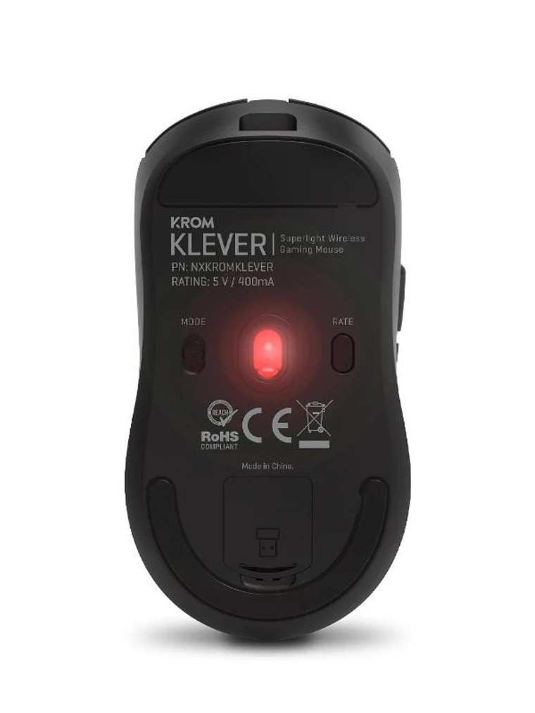 KROM KLEVER Raton gaming superligero wireless Ngro 4