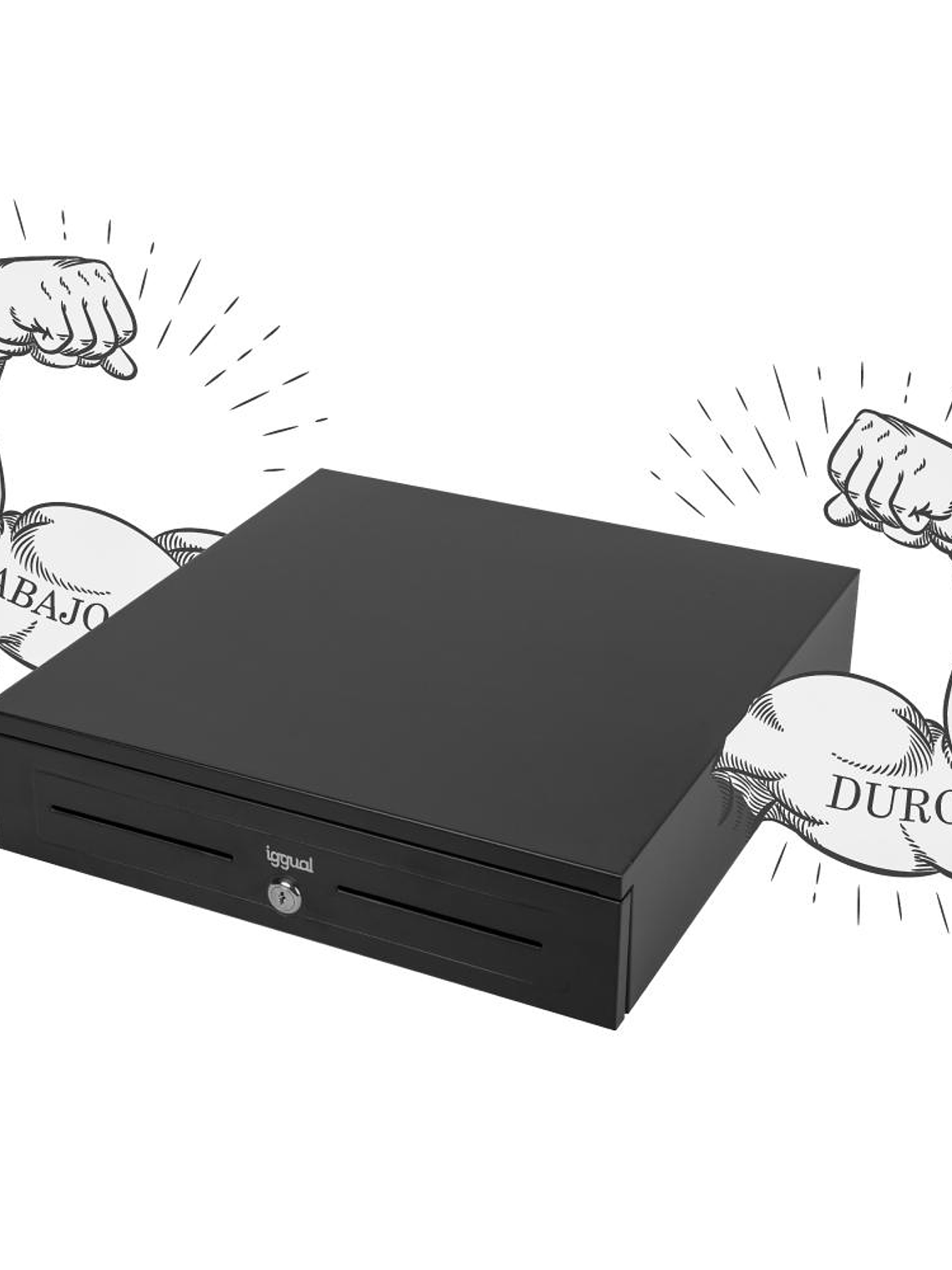 iggual Cajón portamonedas IRON-HD 41cm 5+8 negro 2