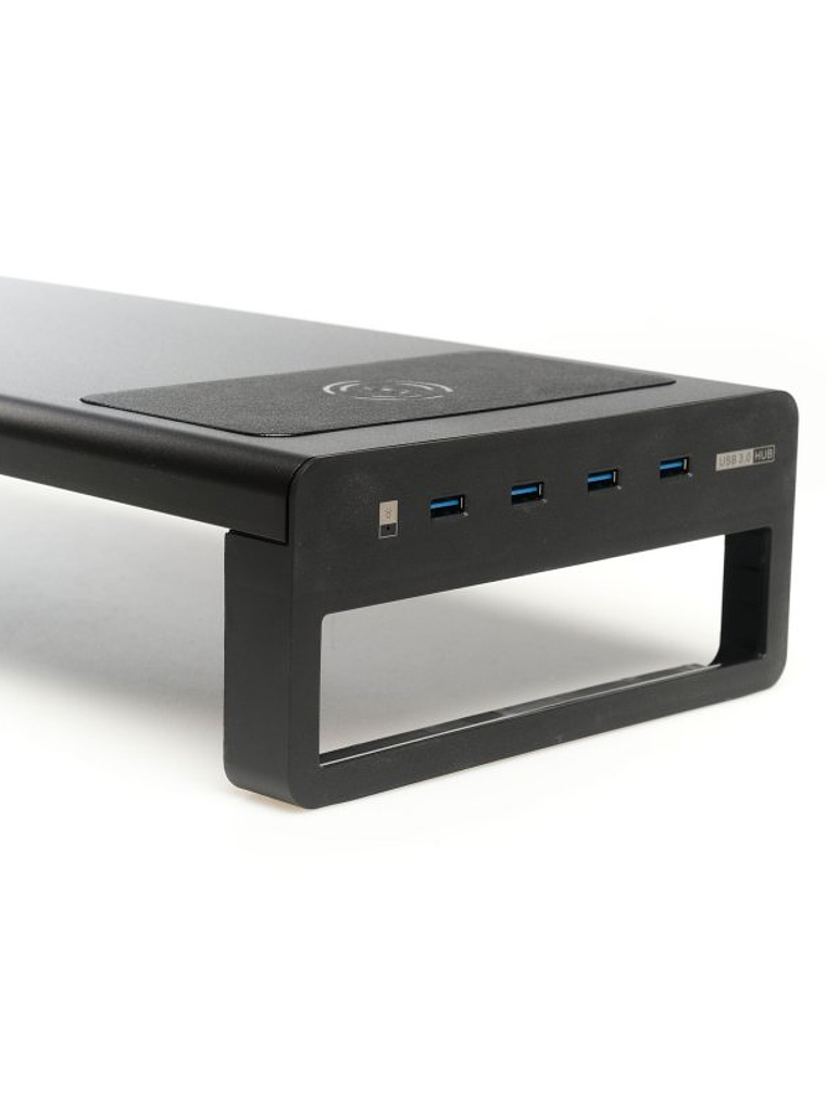 iggual Soporte elevador monitor + HUBx4p +carga Qi 3