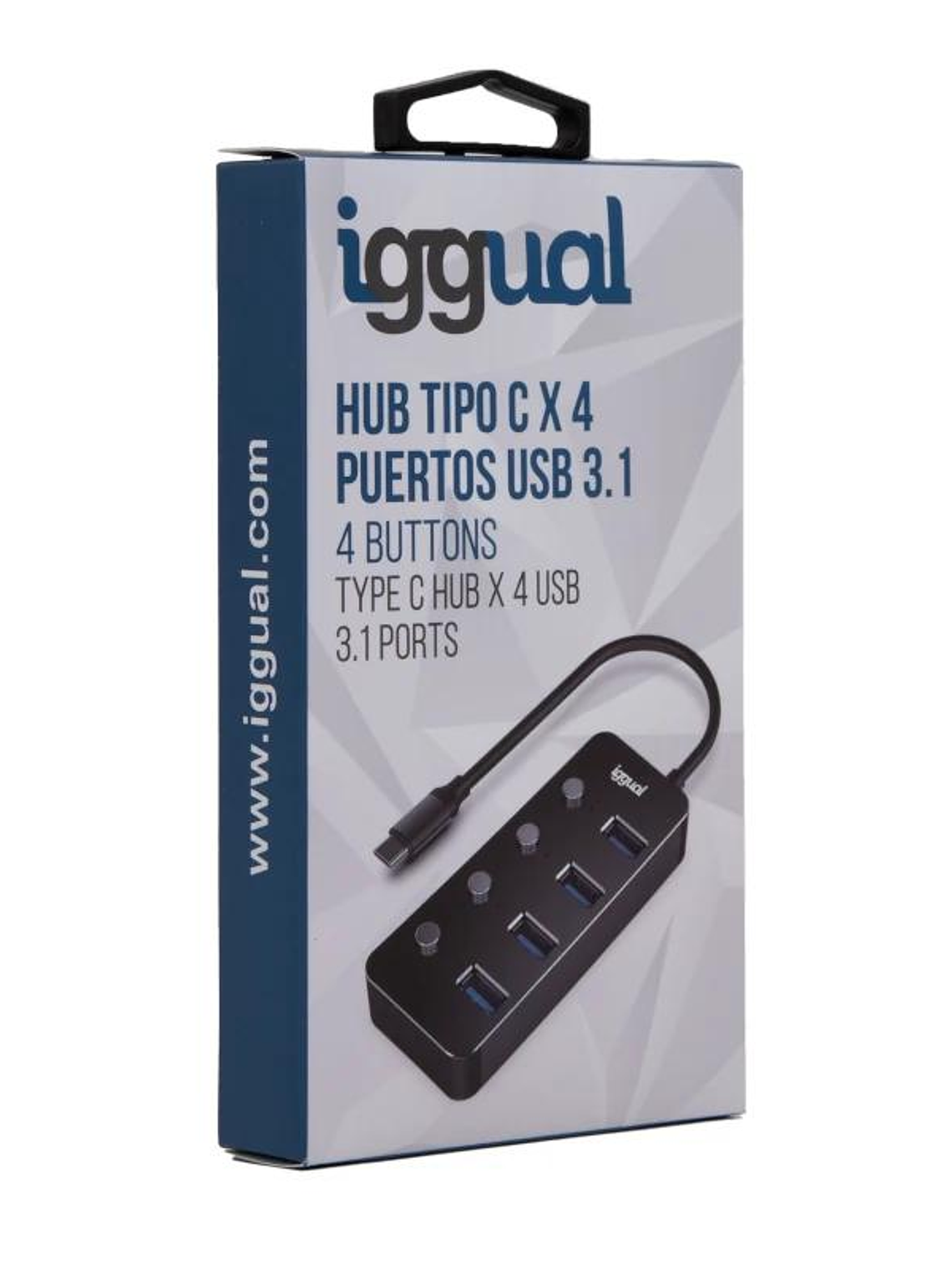 iggual Hub tipo C x 4 puertos USB 3.1 4BUTTONS 4