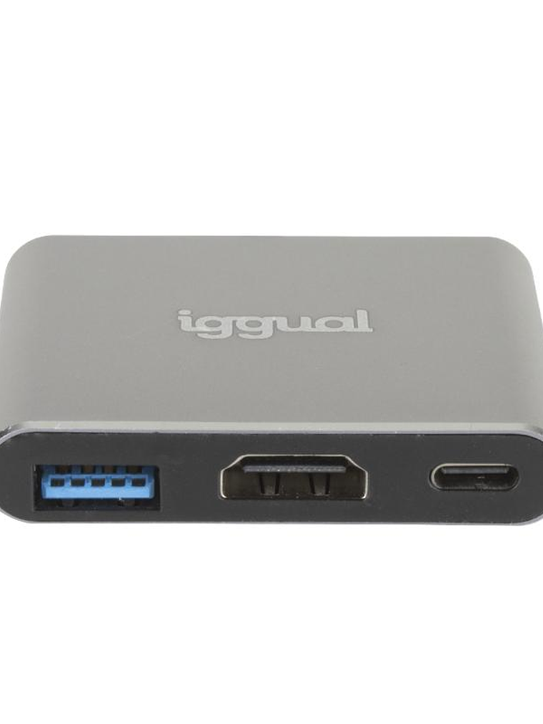 iggual Hub tipo C 3 en 1 HDMI USB3.0 PD100W 3