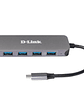 D-Link DUB-2340 USB-C 4xUSB 3.0 Hub PD - Miniatura 1