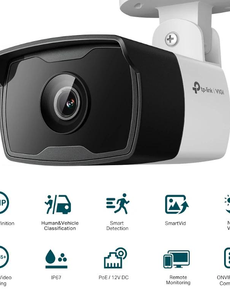 VIGI Cámara IP Bullet C340I 4MP Plástico IR 2.8mm 2