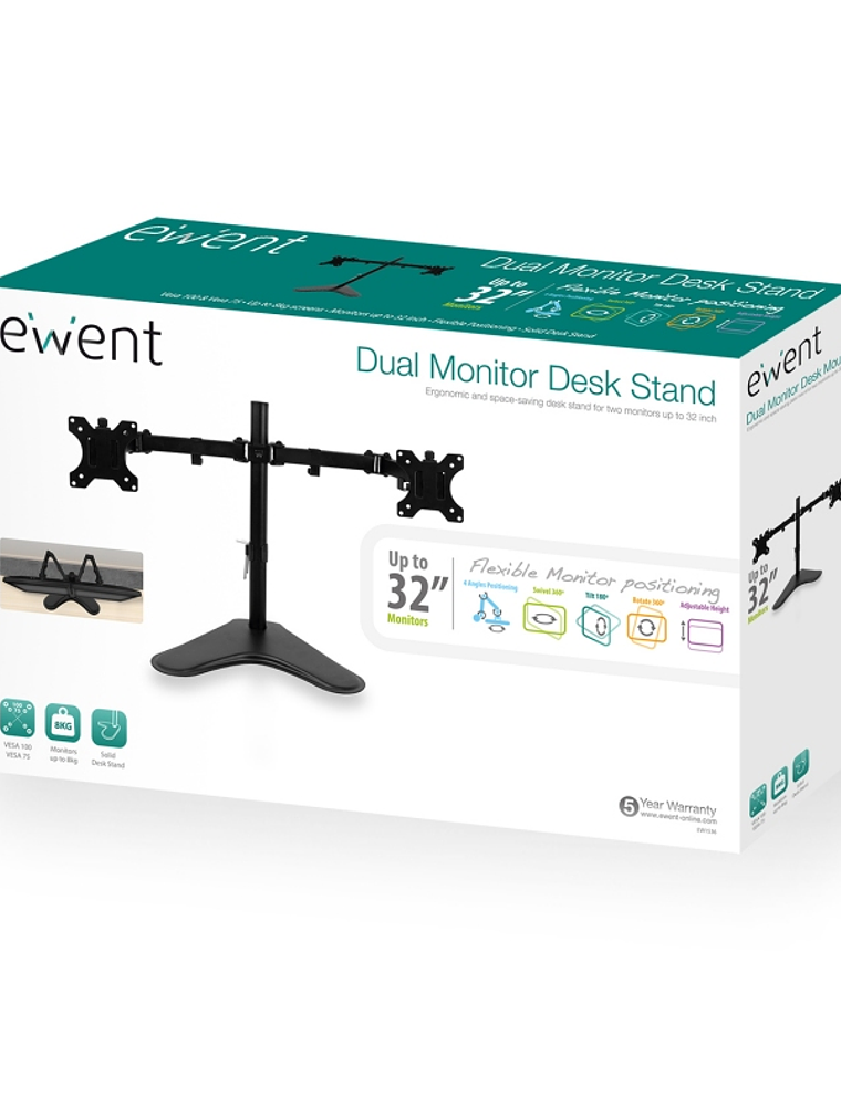 EWENT EW1536 Soporte Sobremesa 2xMonitores 32