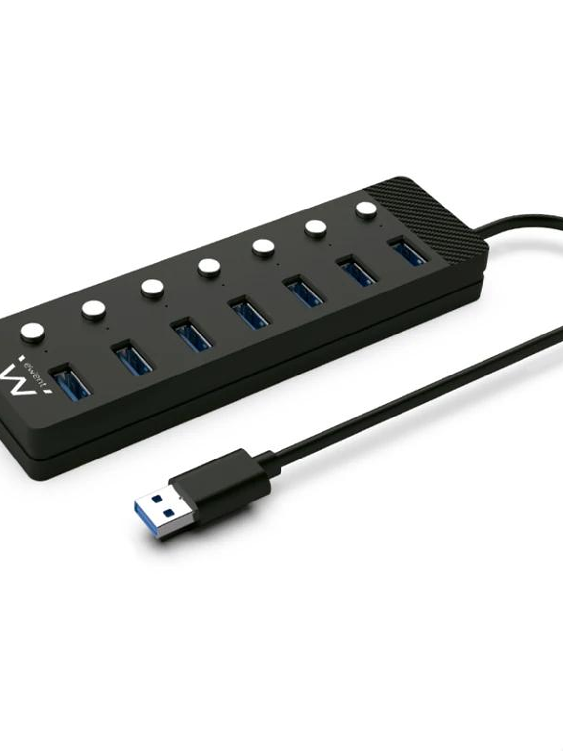 EWENT Hub usb-usb-c 7 ptos interruptor c/alimen. 2