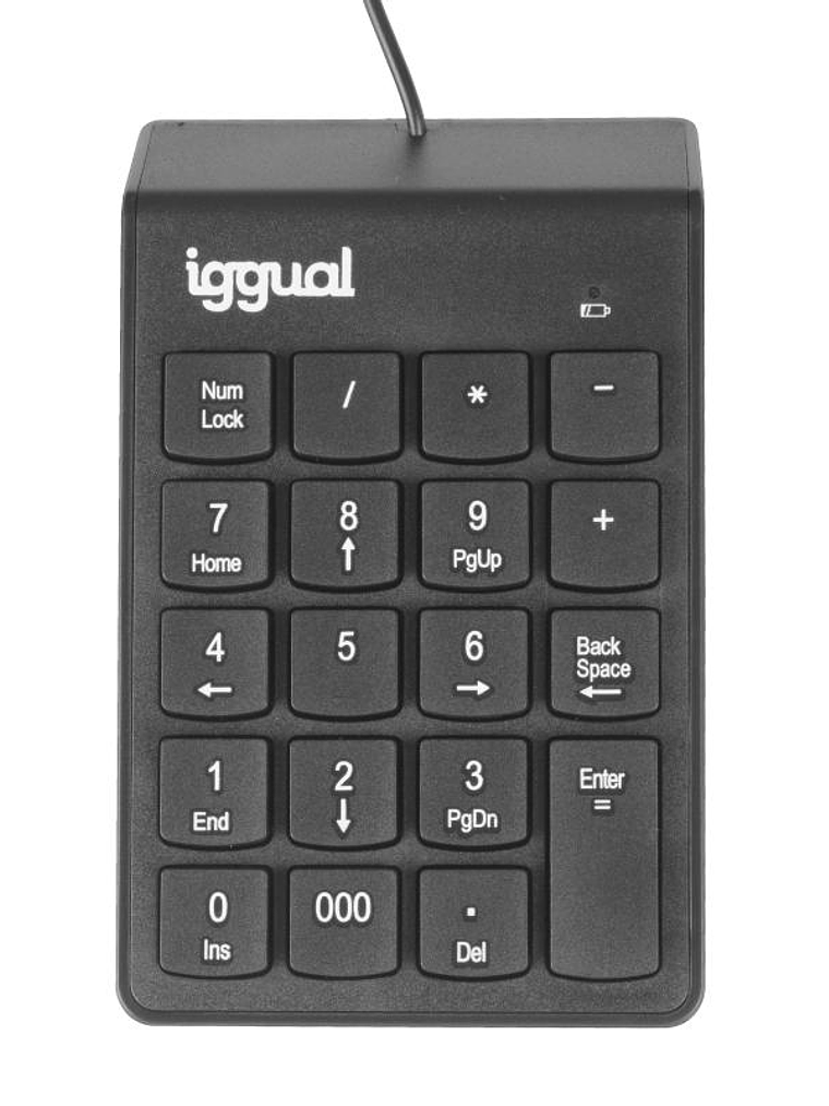 iggual Teclado numérico USB CK-NUM-19T negro 1