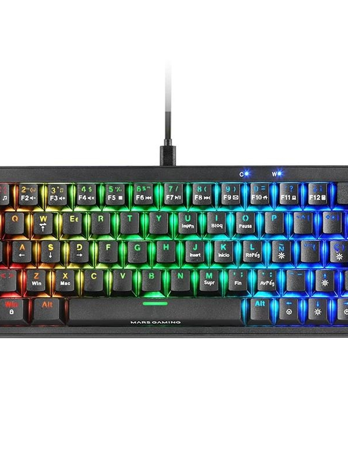MARS GAMING TECLADO MECÁNICO RGB COMPACTO 60% 1