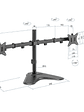 iggual SSM02 Soporte sobremesa 2 monitores 13