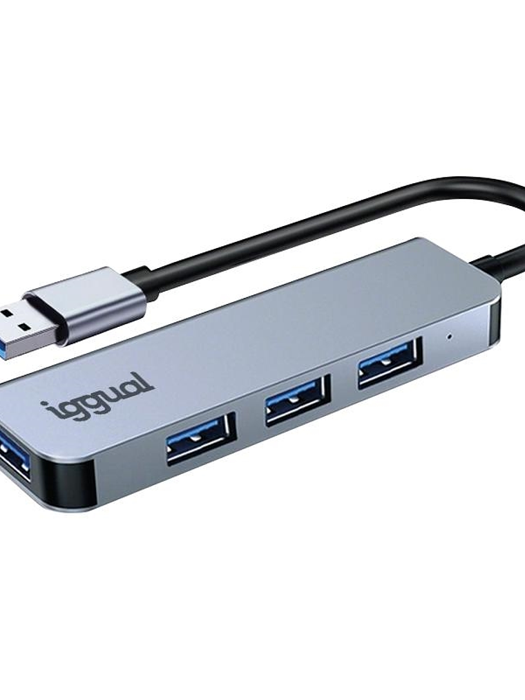 iggual Hub USB-A 3.0 x 4 puertos USB-A 3.0 1