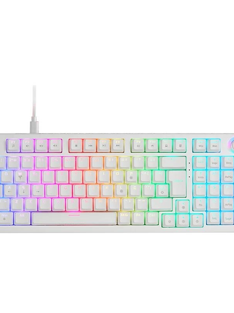Mars Gaming Tecl. MKPROWYES SilentSwitch RGB White 1