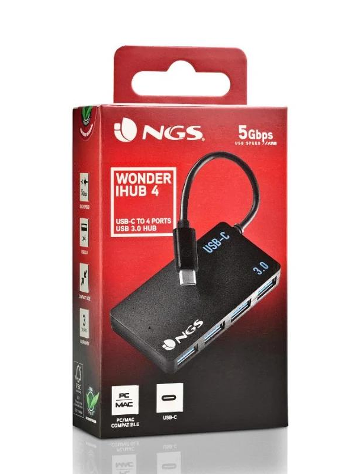 NGS Wonder 4 Hub 4 puertos usb-c 4
